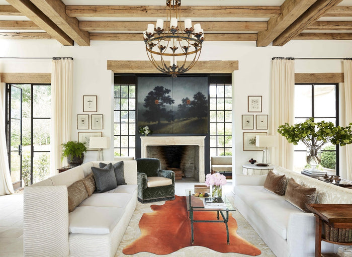 Solid Brown Cowhide Rug #A33308