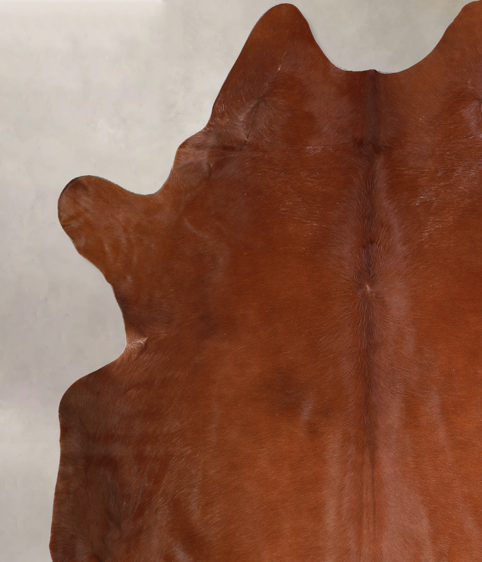 Solid Brown Cowhide Rug #A33303