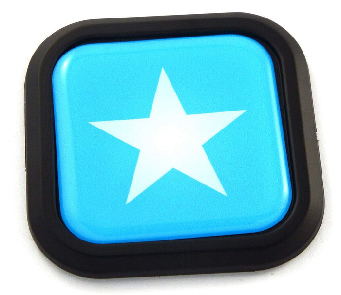 Somalia Flag Square Black rim Emblem Car 3D Decal Badge Hood Bumper sticker 2"