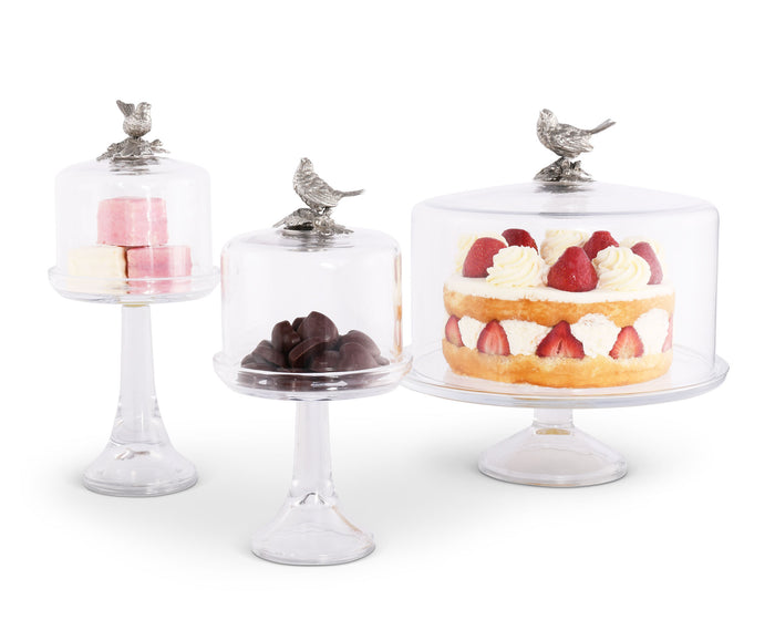 Glass Dome Stand - Tall - Song Bird  Vagabond House