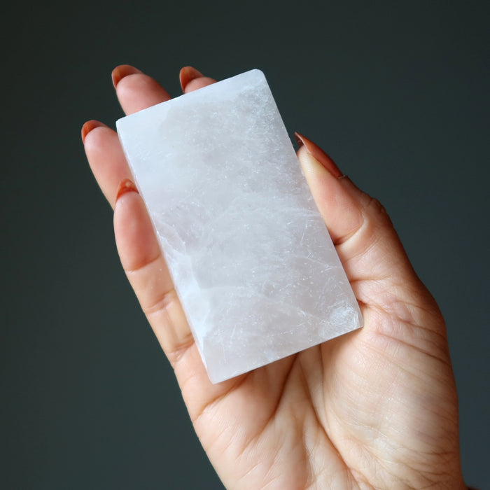 Spiritual Set: Buddha & Crown Chakra Stones on Selenite Charger