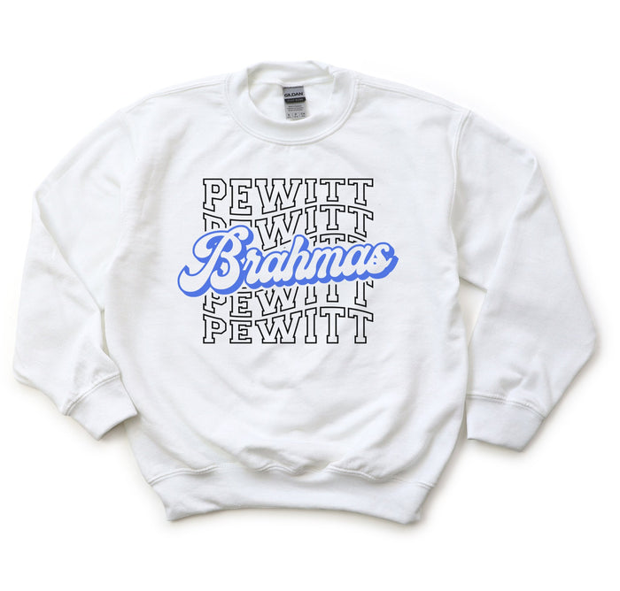 Stacked Pewitt Brahmas Youth Sweatshirt - Trendznmore