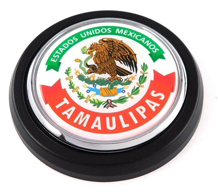 Tamaulipas Mexico Car Truck Grill Black Badge 3.5" grille chrome emblem