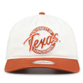 Texas Original Circle snapback hat with embroidered school design, front view
