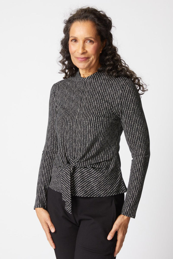 Tie Front Dot Top (Only S + M Left)