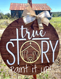 True Story Wooden Door Hanger