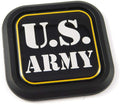 US Army American flag Square Black rim Emblem Car 3D Decal Badge Bumper 2"
