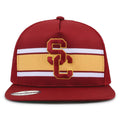 University of Southern California Class of '92 trucker hat, front view with embroidered logo and stripes