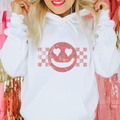 Valentine Racing Heart Smiley Face Hoodie