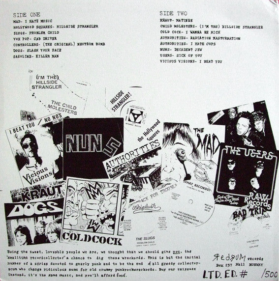 Various Artists – Killed By Death #1 (Rare Punk '77 - 82) –  New LP