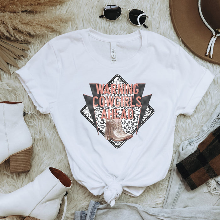 Warnings Cowgirls Ahead T-Shirt - Trendznmore