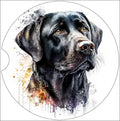 Watercolor Black Lab Art Car Coasters - Matching Pair - Set of 2