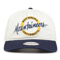 West Virginia Original Circle snapback hat with embroidered school design, front view