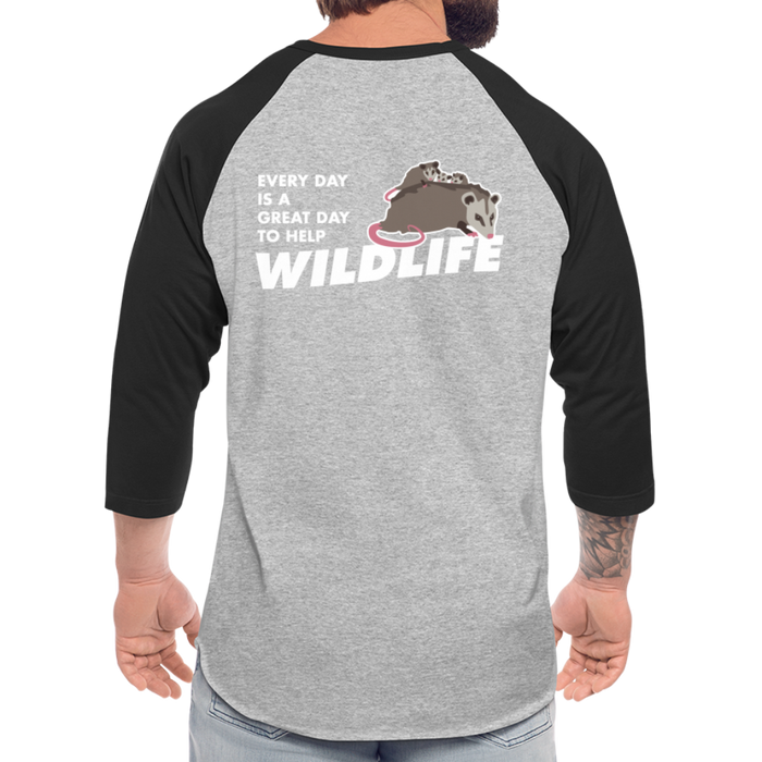 WHS Wildlife Baseball T-Shirt - heather gray/black
