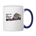 WHS Wildlife Contrast Coffee Mug - white/cobalt blue