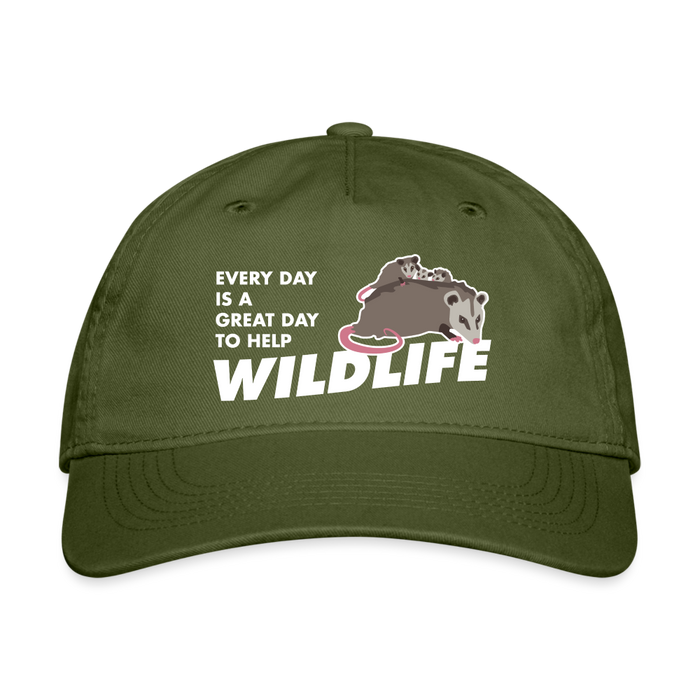 WHS Wildlife Organic Baseball Cap - olive green