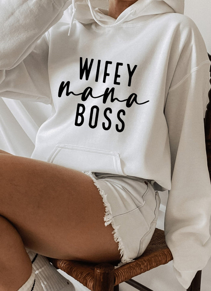 Wifey Mama Boss Hoodie - Trendznmore