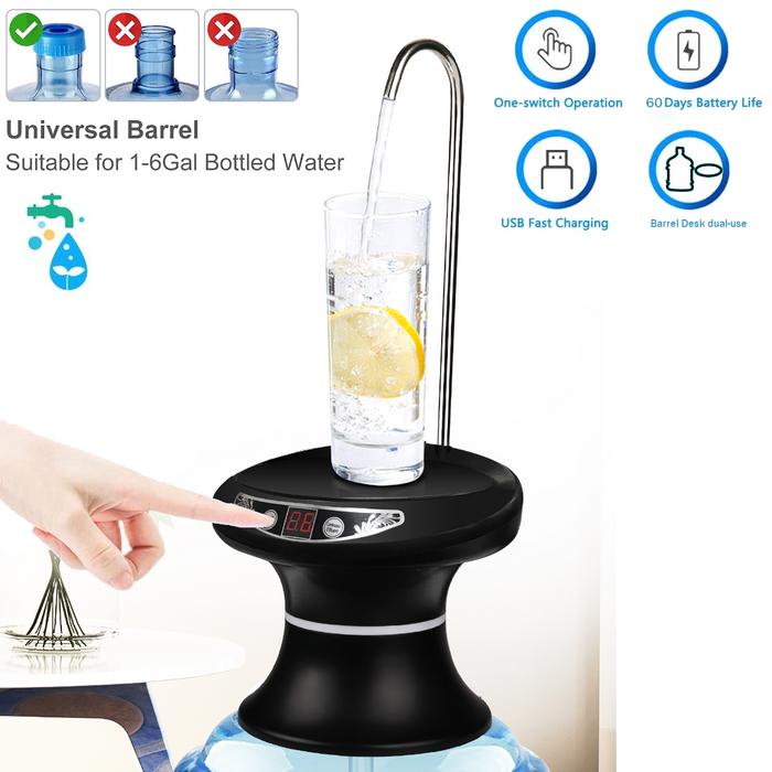 Wireless Electric Pump Outdoor Water Bottle Pump Dispenser Drinking USB Charging
