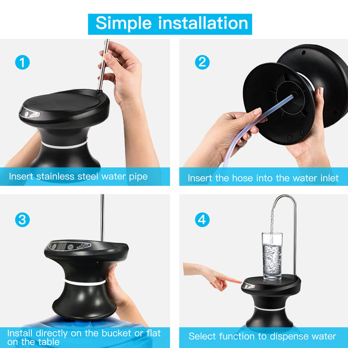 Wireless Electric Pump Outdoor Water Bottle Pump Dispenser Drinking USB Charging