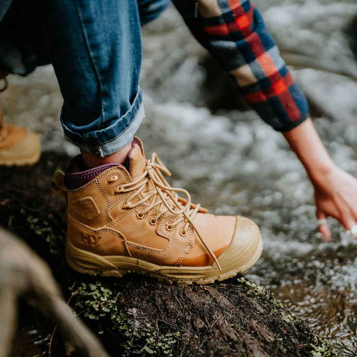 Hard Yakka Women's Legend Safety Boots in Light Tan | Tan Safety Boots for Women