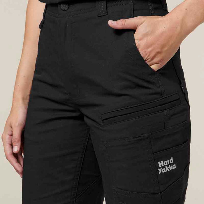 Hard Yakka Raptor Active Women's Work Shorts in Black