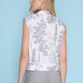Zip-Front Printed Vest